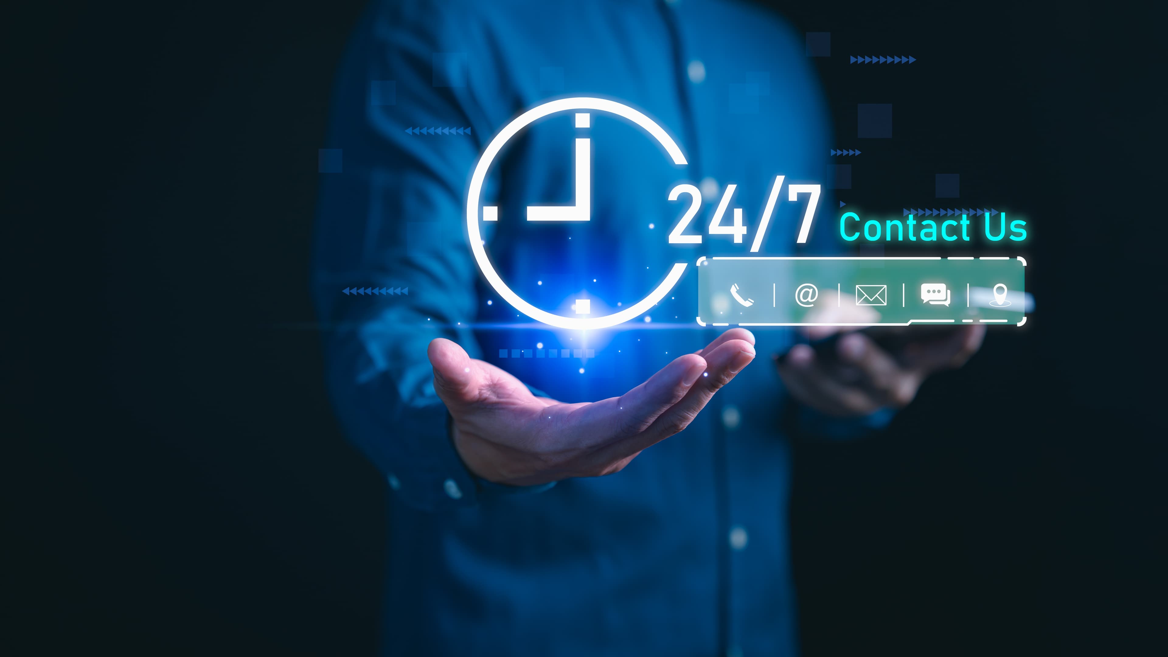 24/7 AI receptionist answering calls around the clock